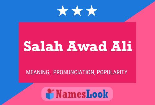 Salah Awad Ali Namensposter