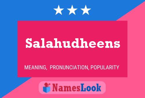 Salahudheens Namensposter