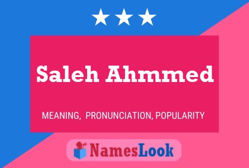 Saleh Ahmmed Namensposter