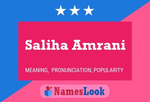 Saliha Amrani Namensposter