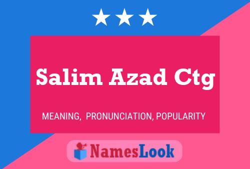 Salim Azad Ctg Namensposter