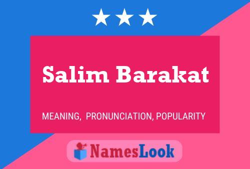 Salim Barakat Namensposter