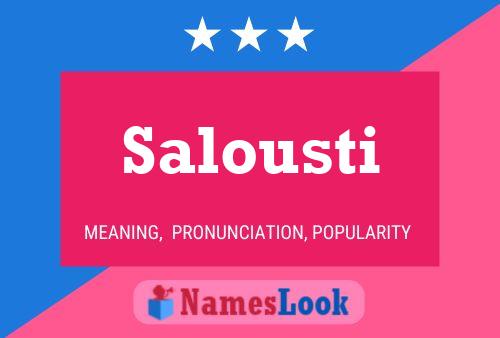 Salousti Namensposter