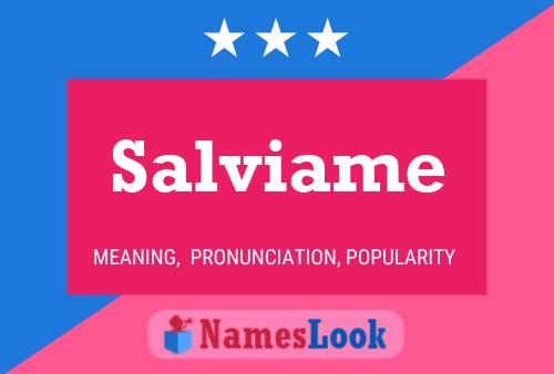 Salviame Namensposter