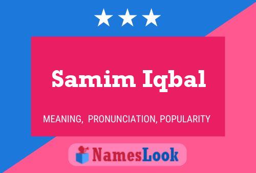 Samim Iqbal Namensposter