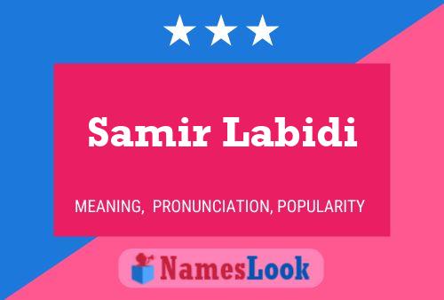 Samir Labidi Namensposter