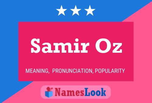 Samir Oz Namensposter