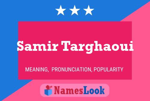 Samir Targhaoui Namensposter