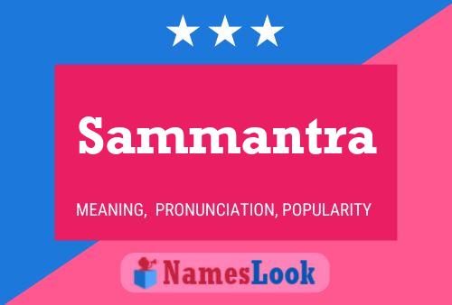 Sammantra Namensposter