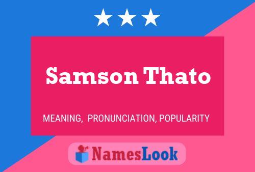 Samson Thato Namensposter