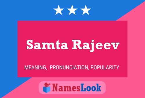 Samta Rajeev Namensposter