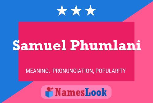 Samuel Phumlani Namensposter