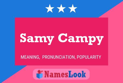 Samy Campy Namensposter