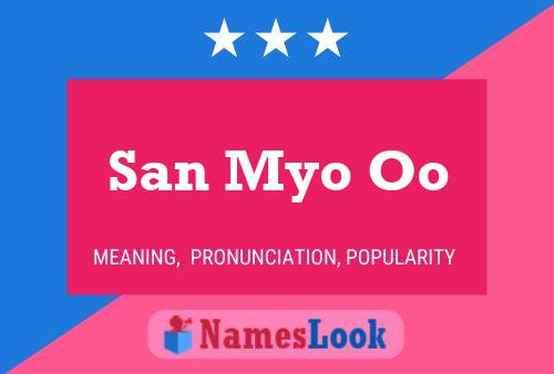 San Myo Oo Namensposter