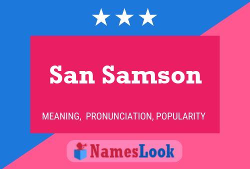 San Samson Namensposter