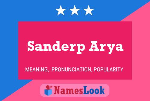 Sanderp Arya Namensposter