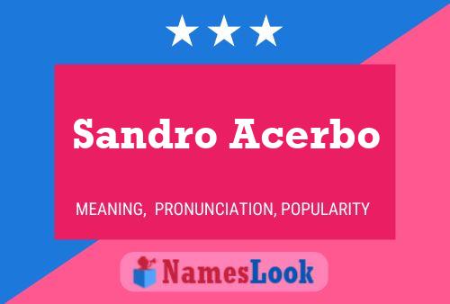 Sandro Acerbo Namensposter