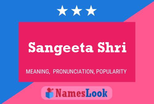 Sangeeta Shri Namensposter