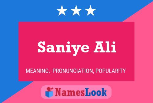 Saniye Ali Namensposter