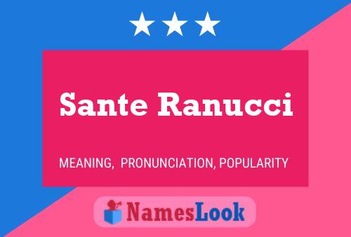 Sante Ranucci Namensposter