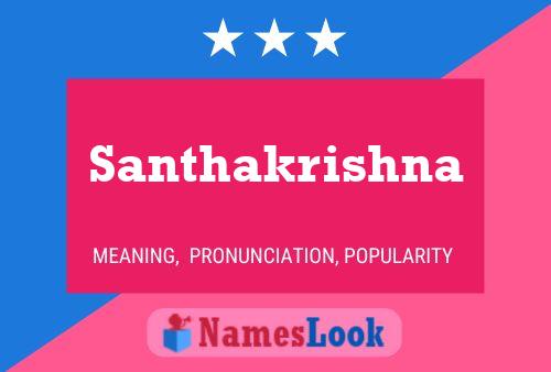 Santhakrishna Namensposter