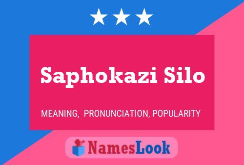 Saphokazi Silo Namensposter