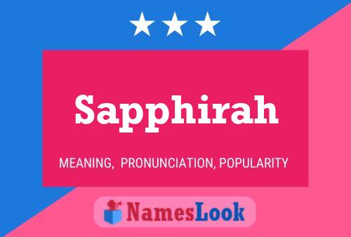 Sapphirah Namensposter