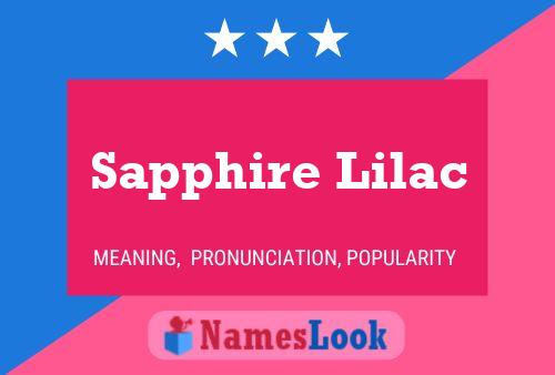 Sapphire Lilac Namensposter