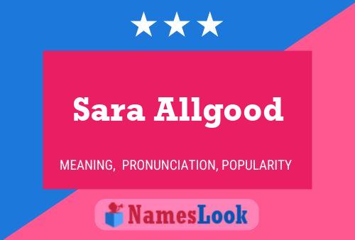 Sara Allgood Namensposter