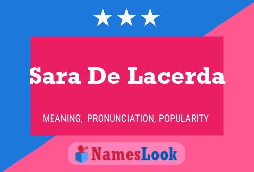 Sara De Lacerda Namensposter