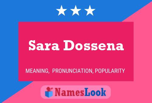 Sara Dossena Namensposter