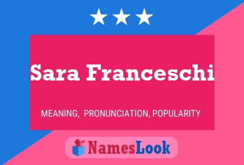 Sara Franceschi Namensposter