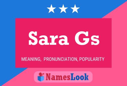 Sara Gs Namensposter