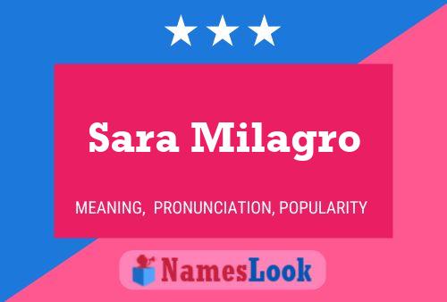 Sara Milagro Namensposter