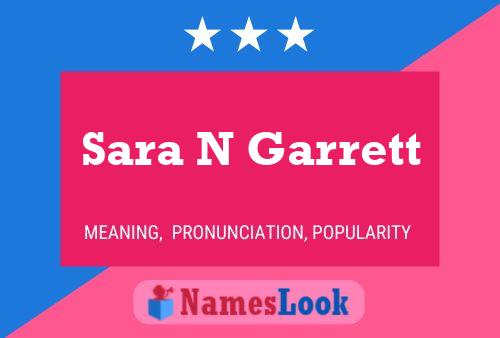 Sara N Garrett Namensposter