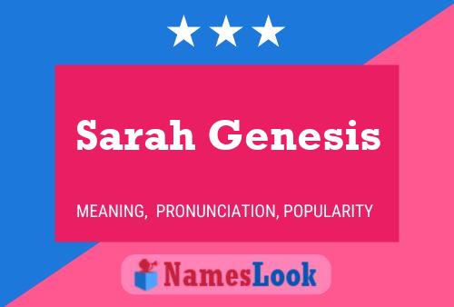 Sarah Genesis Namensposter