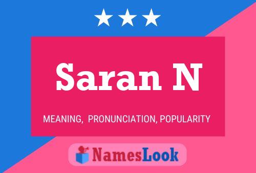 Saran N Namensposter