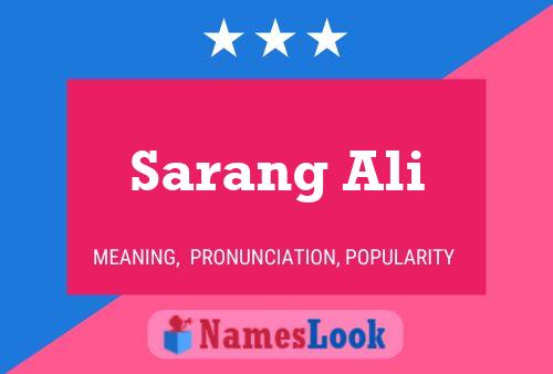 Sarang Ali Namensposter