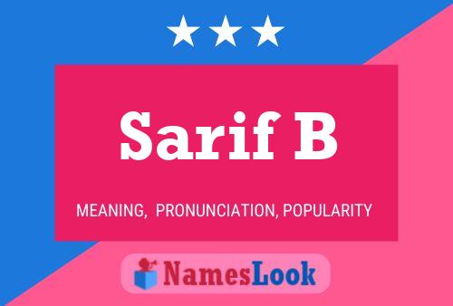 Sarif B Namensposter