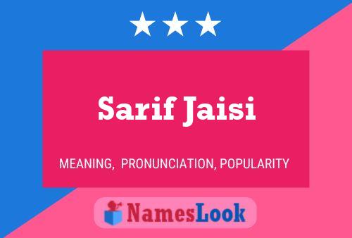 Sarif Jaisi Namensposter