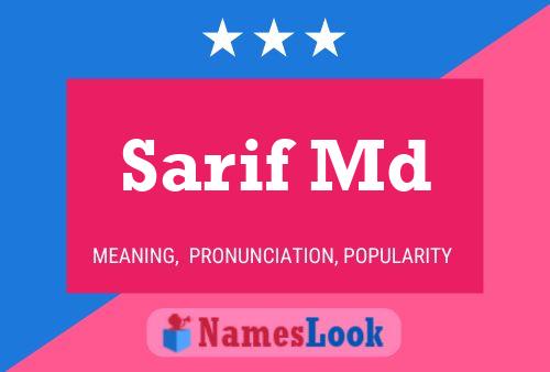 Sarif Md Namensposter