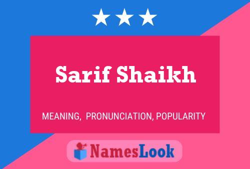 Sarif Shaikh Namensposter