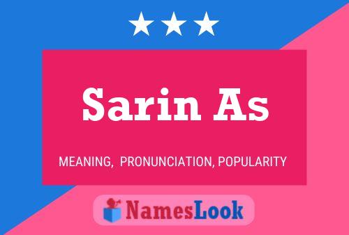 Sarin As Namensposter