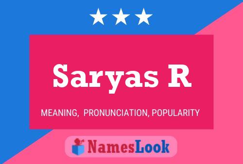 Saryas R Namensposter