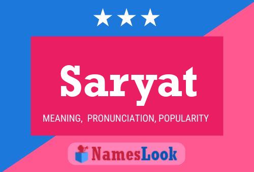 Saryat Namensposter