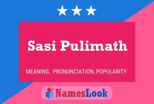 Sasi Pulimath Namensposter