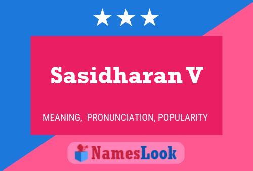 Sasidharan V Namensposter