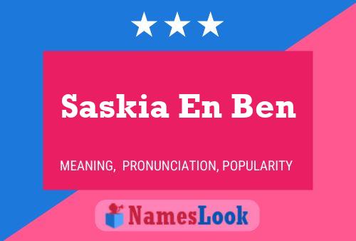 Saskia En Ben Namensposter