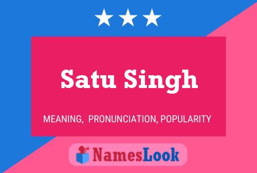 Satu Singh Namensposter