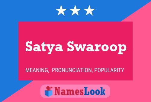 Satya Swaroop Namensposter